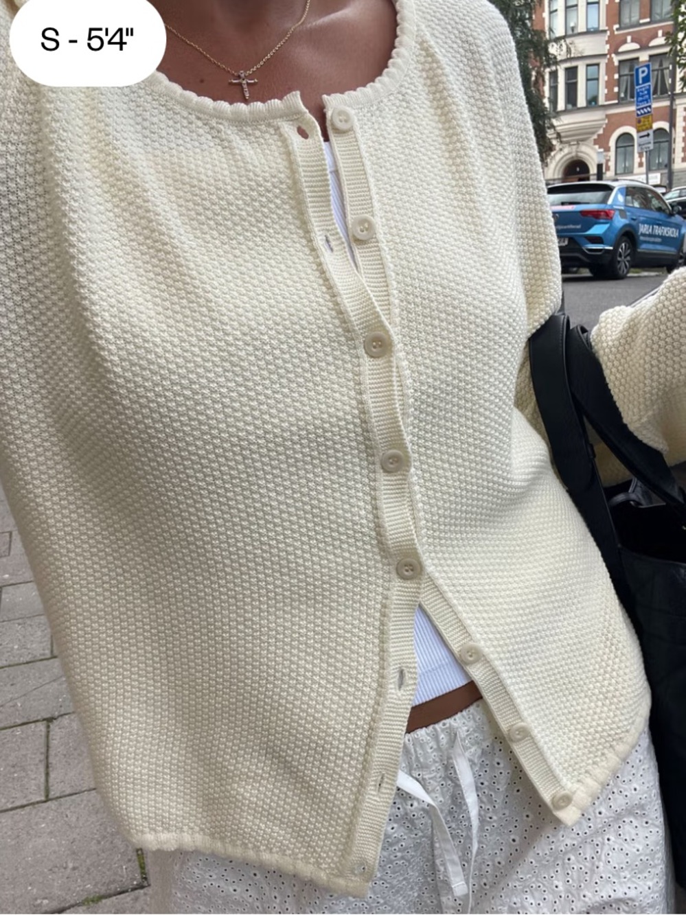 Djerf Avenue amorini cardigan cream nwot size M